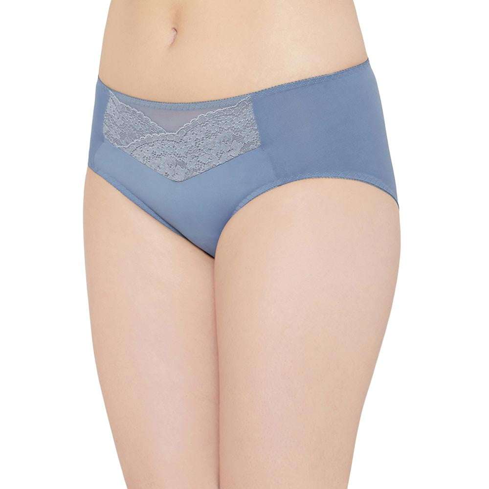 Moselle Mid Waist Medium Coverage Everyday Wear Midi Panty - Blue