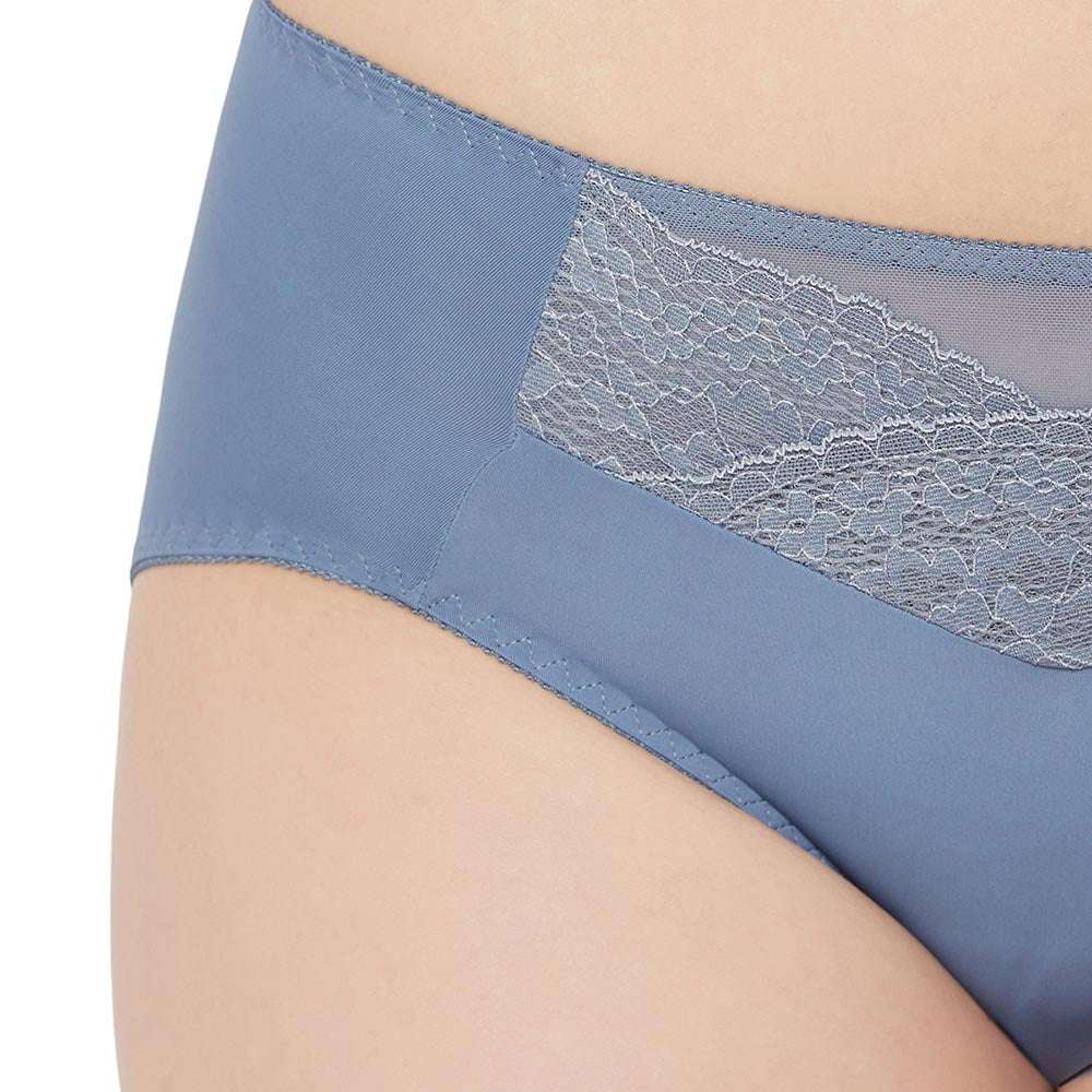 Moselle Mid Waist Medium Coverage Everyday Wear Midi Panty - Blue