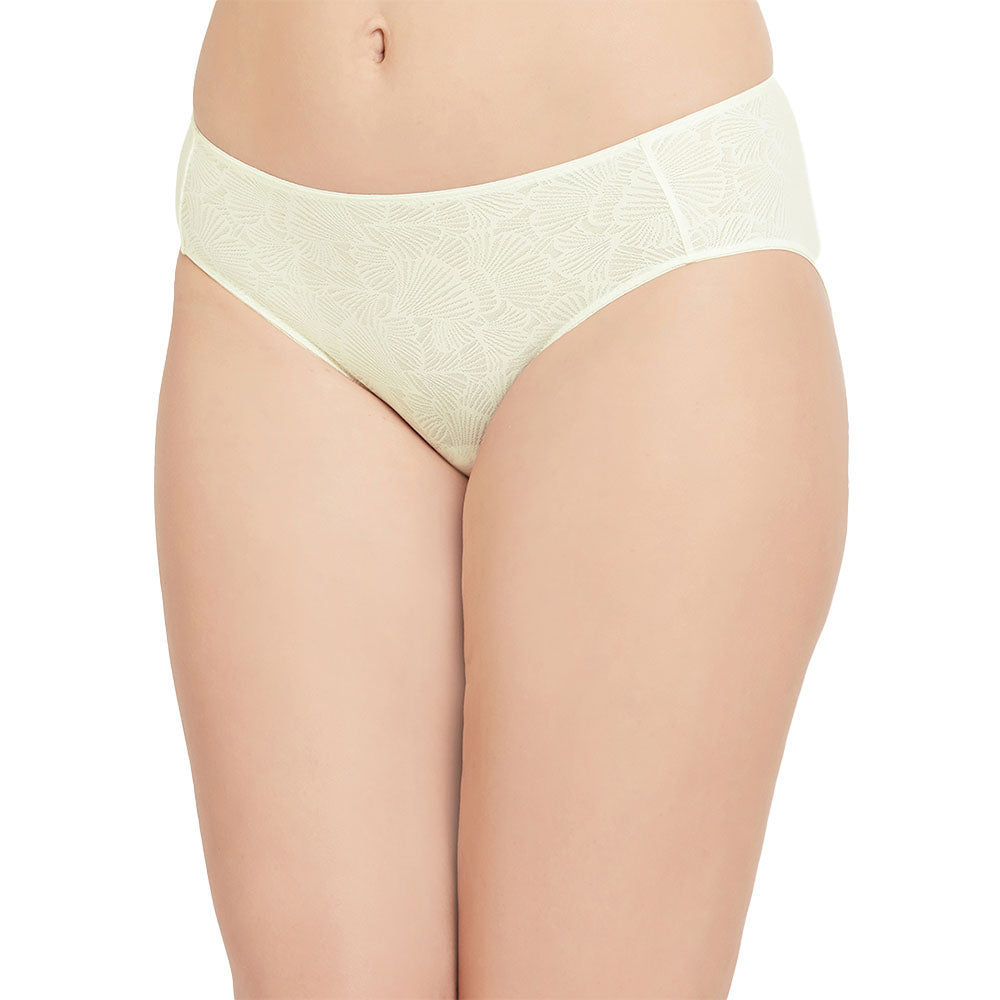 Ecozen Low Waist Medium Coverage Everyday Wear Bikini Panty - Light Yellow