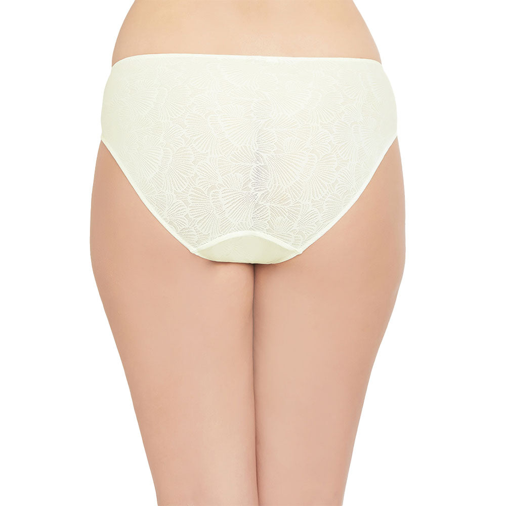 Ecozen Low Waist Medium Coverage Everyday Wear Bikini Panty - Light Yellow