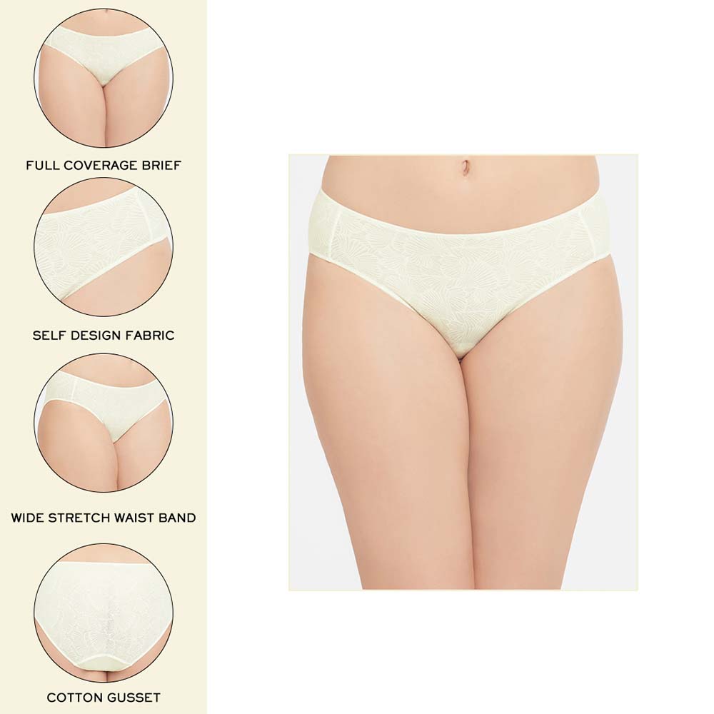 Ecozen Low Waist Medium Coverage Everyday Wear Bikini Panty - Light Yellow