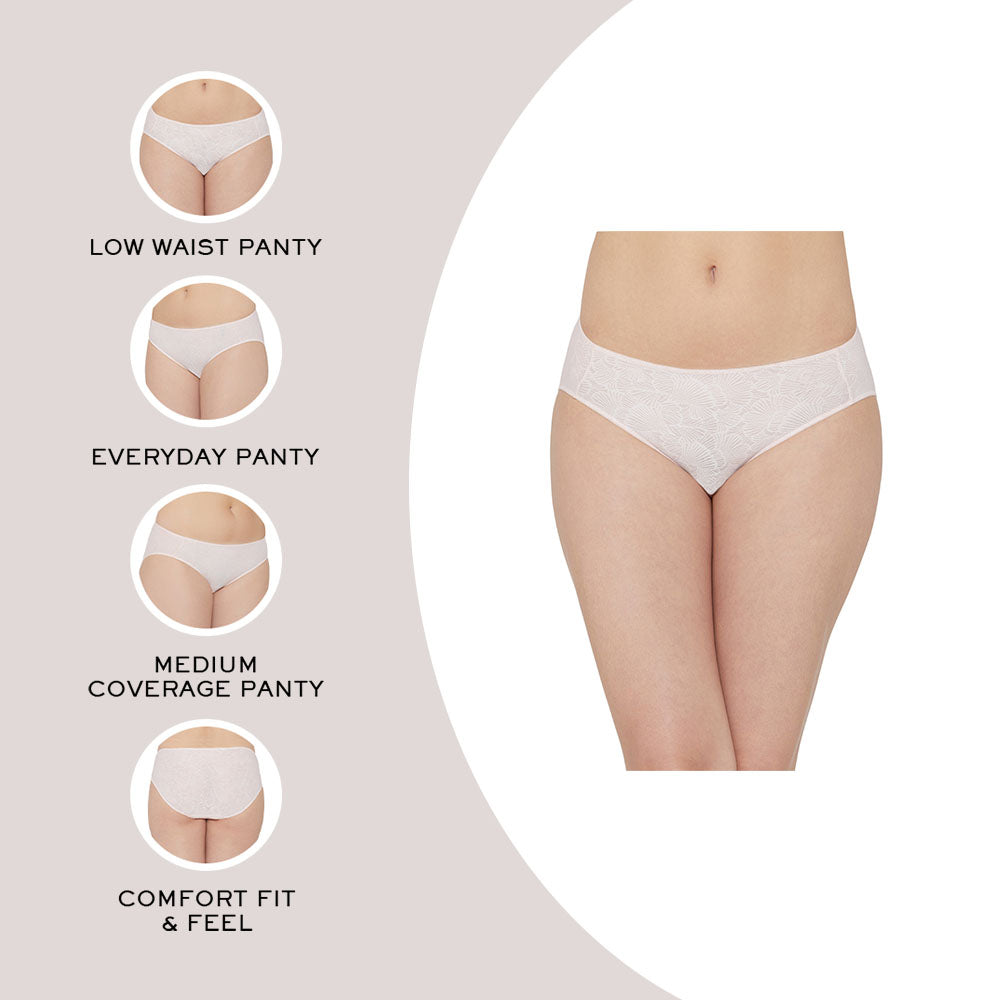 Ecozen Low Waist Medium Coverage Everyday Wear Bikini Panty - Light Pink