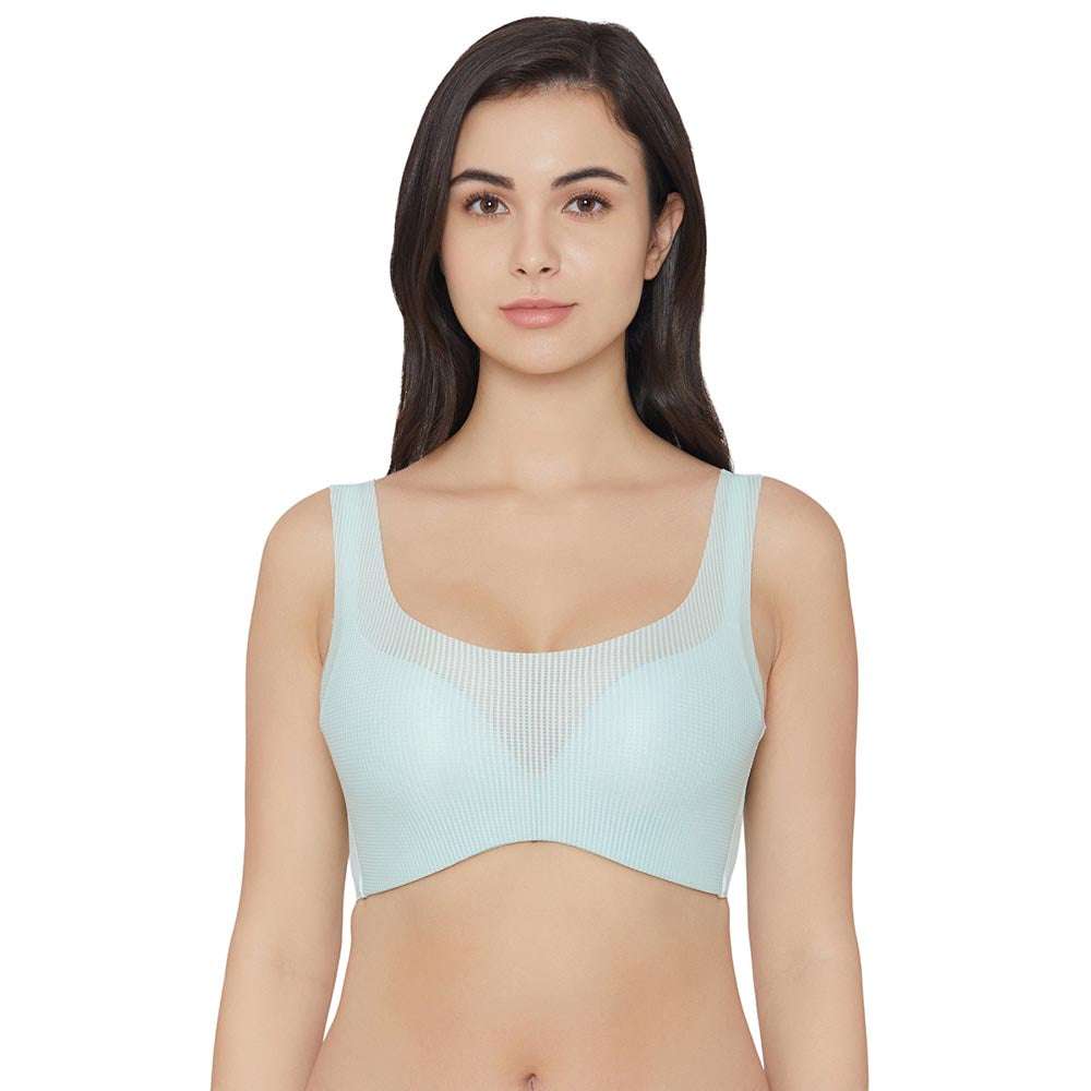 Aura Padded Non-wired 3/4th Cup Everyday Wear Full coverage Bra - Mint Green