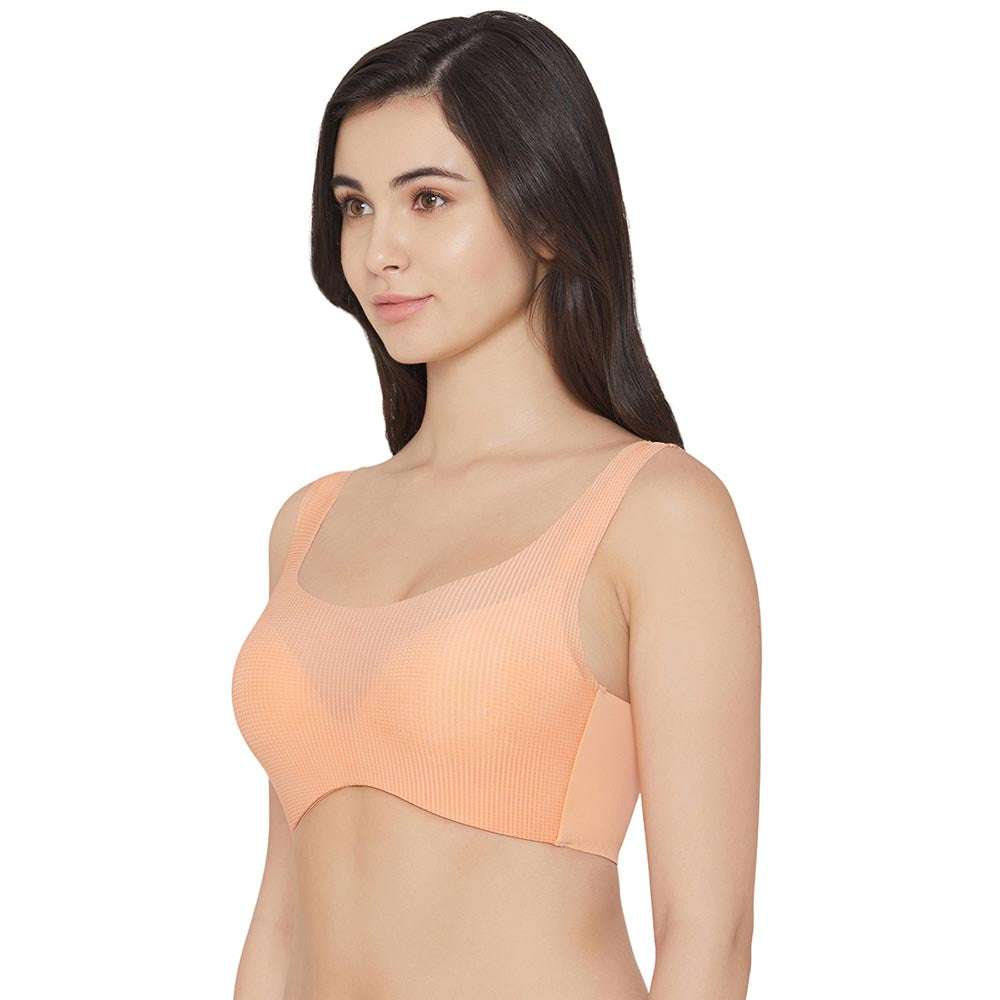 Aura Padded Non-wired 3/4th Cup Everyday Wear Full coverage Bra - Orange