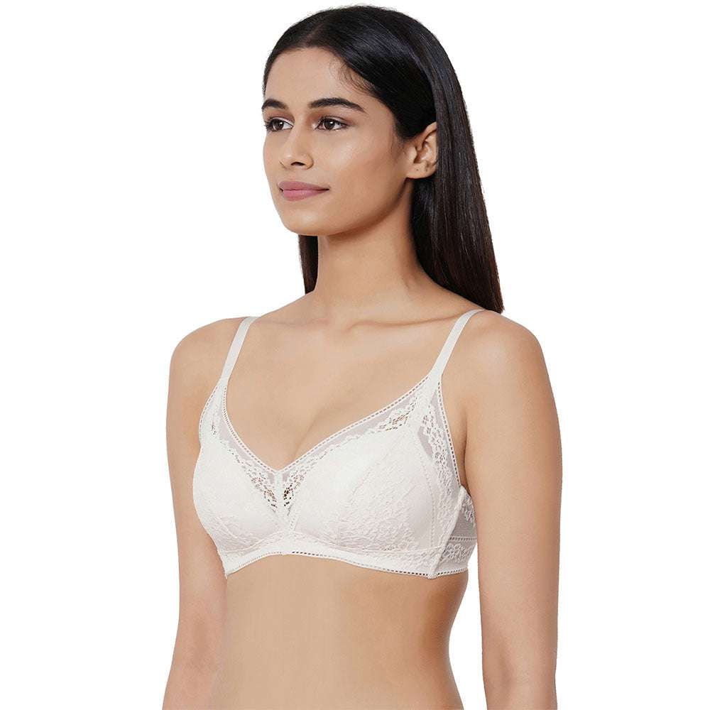 Lucy Padded Non-Wired 3/4th Cup Bridal Wear Medium coverage Fashion Bra - Ivory