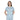 Wacoal Women’s Snooze Club Short sleeve Full Length Comfort Fit Pure Cotton Pajama Set-Blue