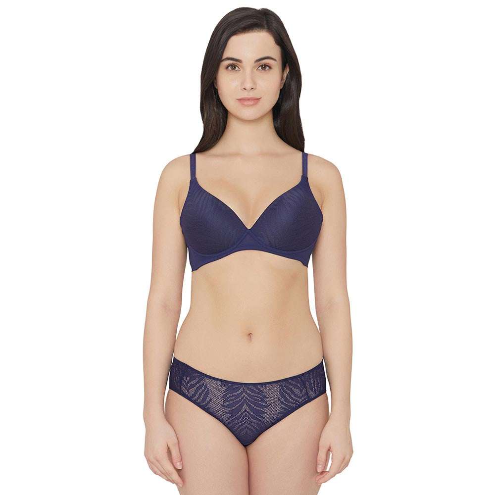 Mysa Mid Waist Medium Coverage Everyday Wear Hipster Panty - Navy Blue