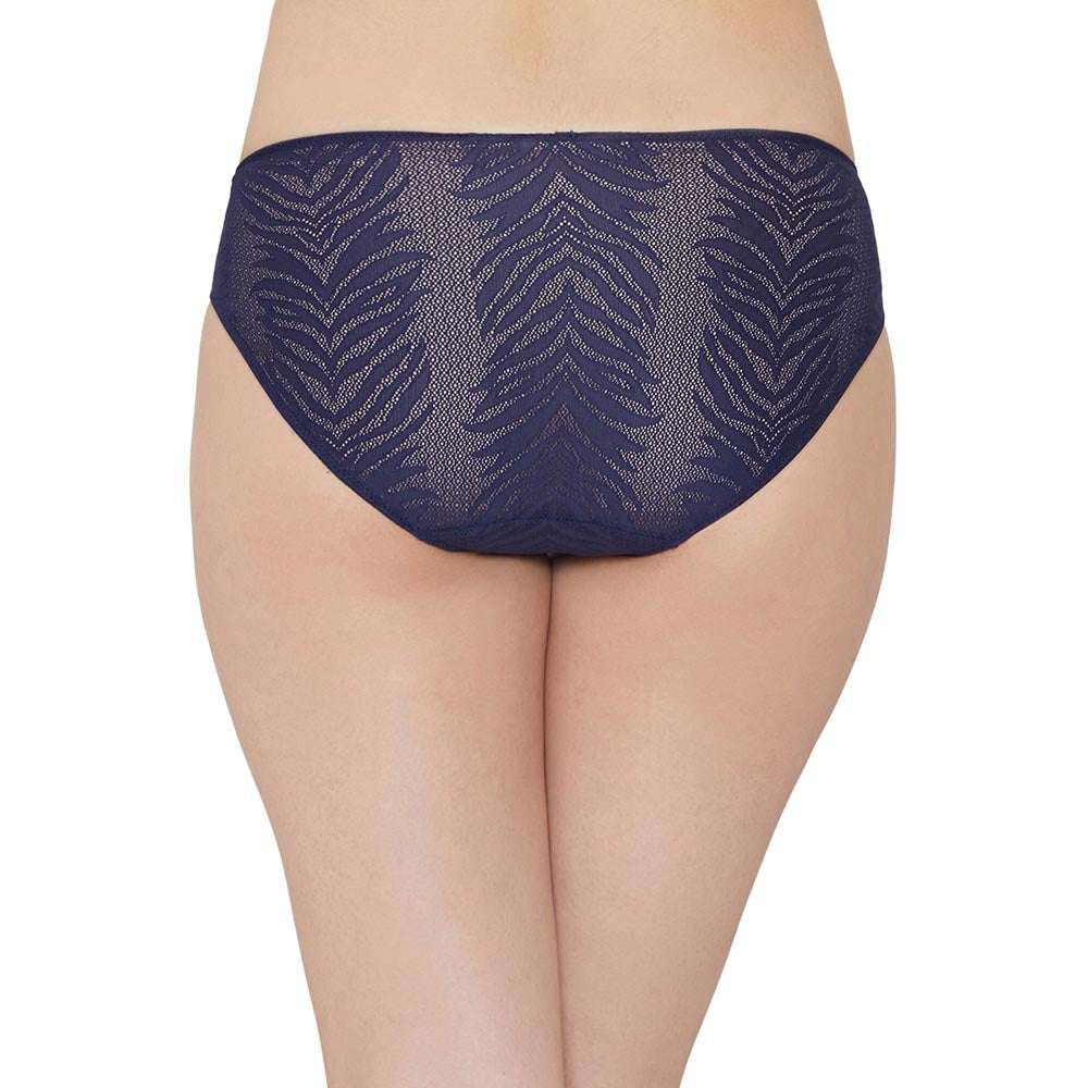 Mysa Mid Waist Medium Coverage Everyday Wear Hipster Panty - Navy Blue