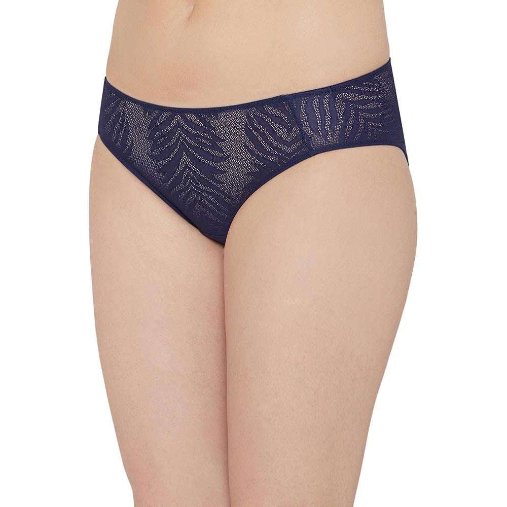 Mysa Mid Waist Medium Coverage Everyday Wear Hipster Panty - Navy Blue