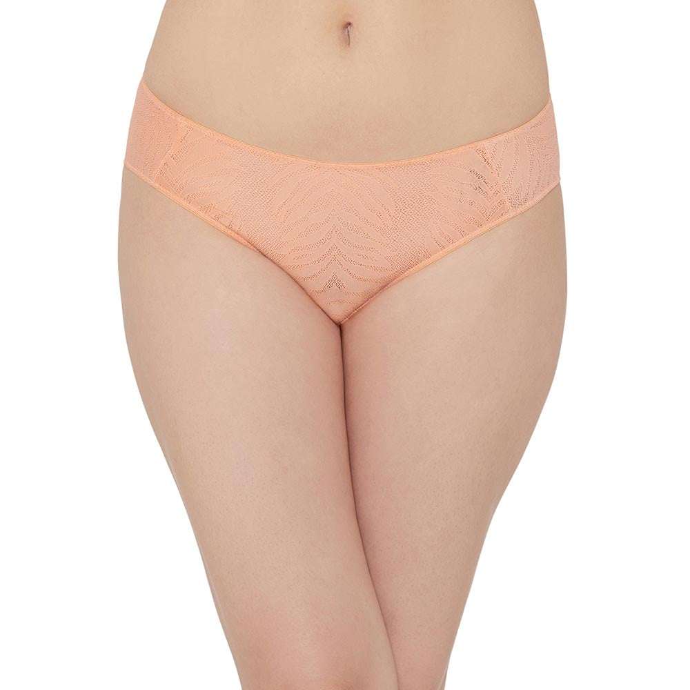 Mysa Mid Waist Medium Coverage Everyday Wear Hipster Panty - Orange