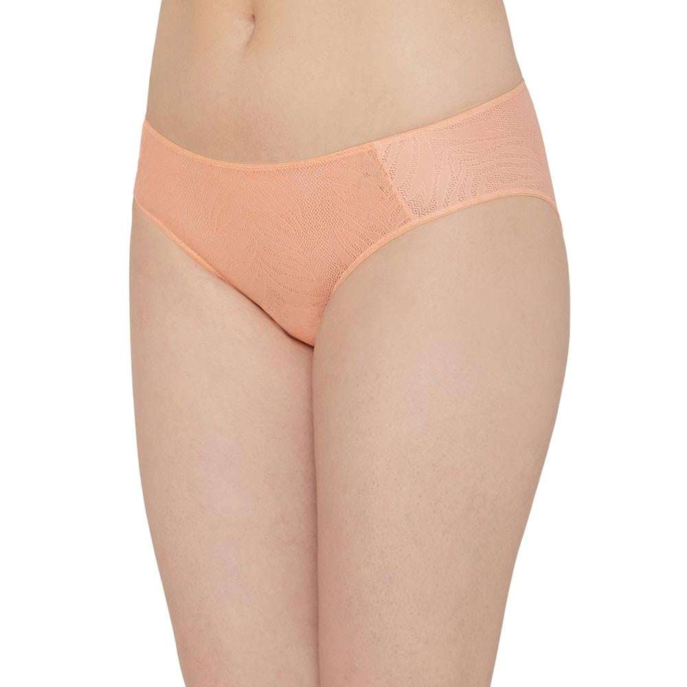 Mysa Mid Waist Medium Coverage Everyday Wear Hipster Panty - Orange