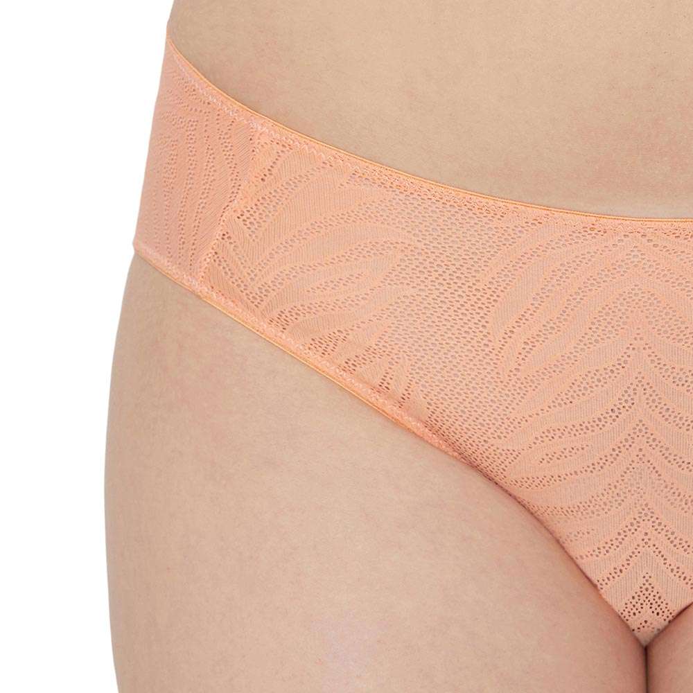Mysa Mid Waist Medium Coverage Everyday Wear Hipster Panty - Orange