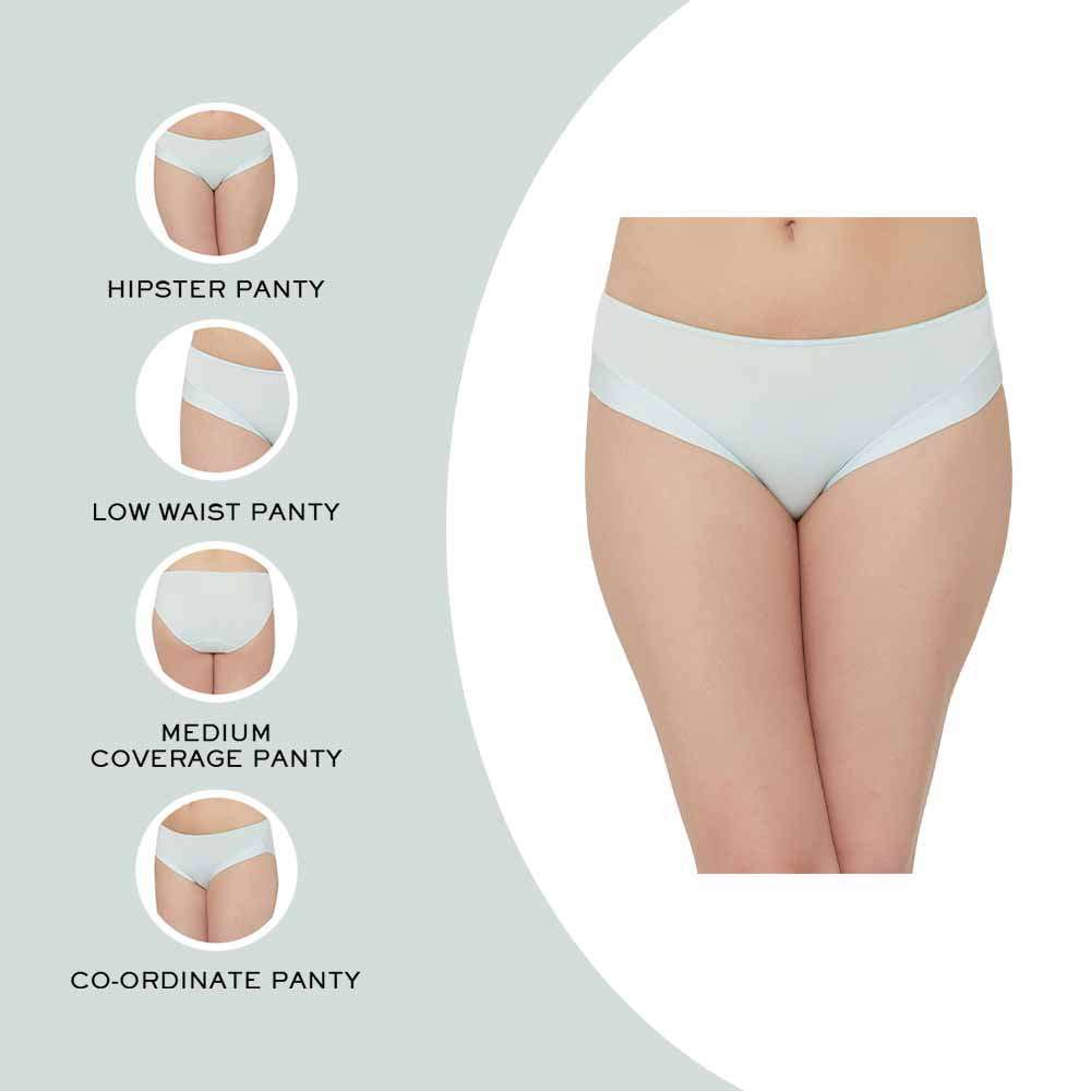 Aura Low Waist Medium Coverage Everyday Wear Hipster Panty - Mint Green