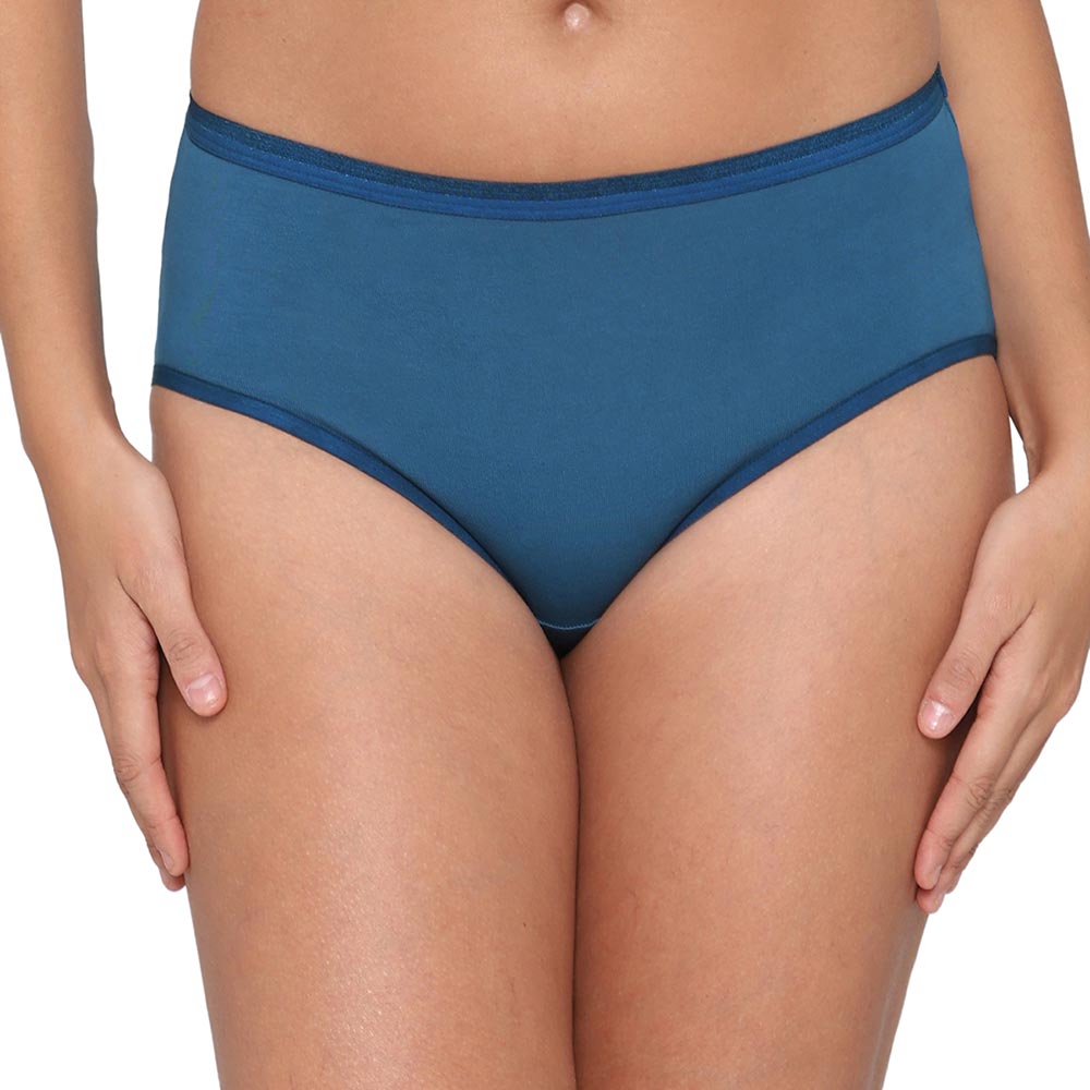 Cotton Mid Waist Medium Coverage Everyday Wear Pack of 3 Midi Panty