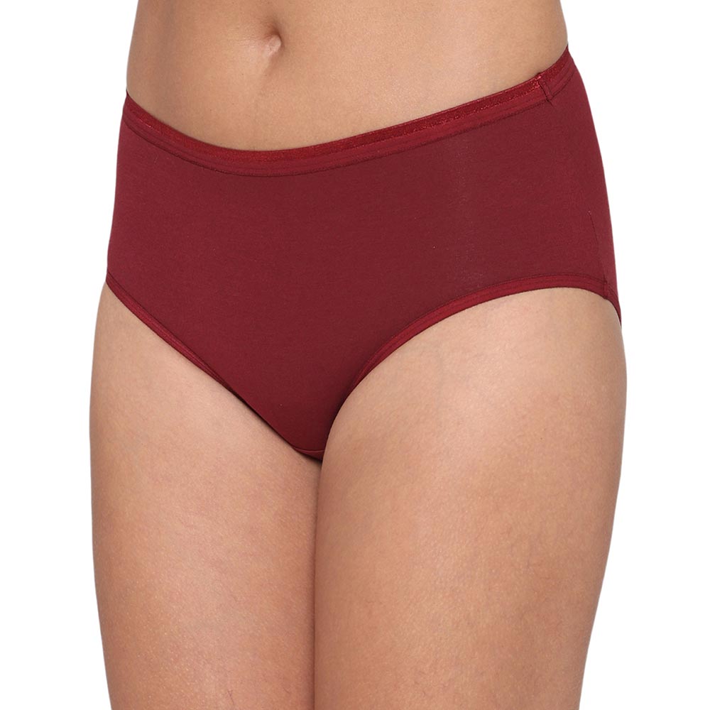 Cotton Mid Waist Medium Coverage Everyday Wear Pack of 3 Midi Panty