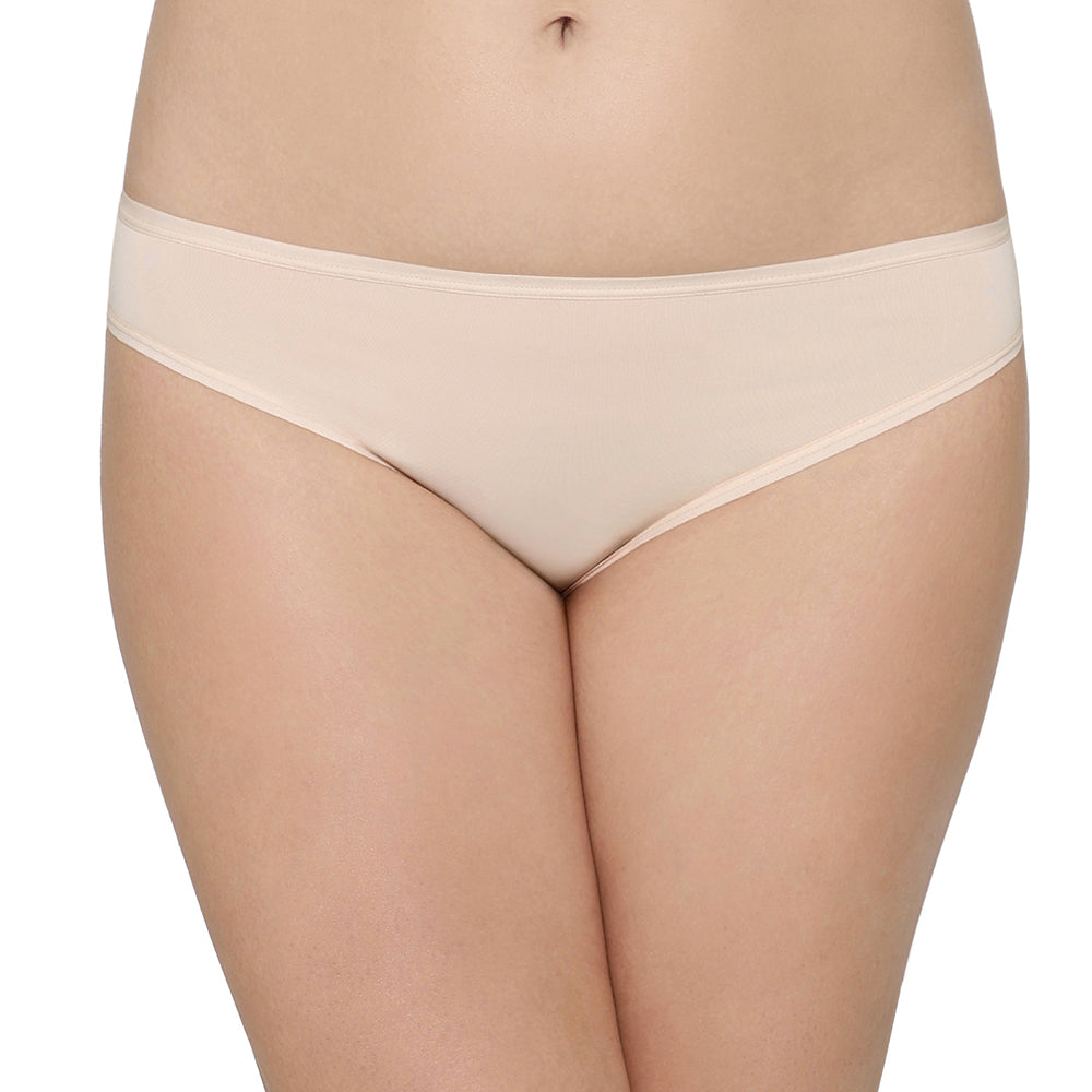 Quick Dry Low Waist Medium Coverage Everyday Wear Pack of 3 Bikini Panty