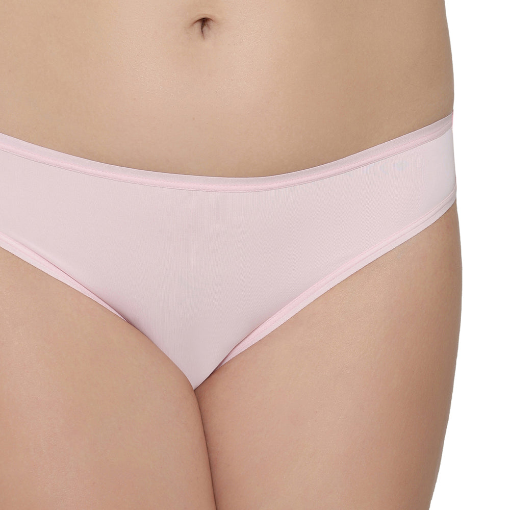 Quick Dry Low Waist Medium Coverage Everyday Wear Pack of 3 Bikini Panty