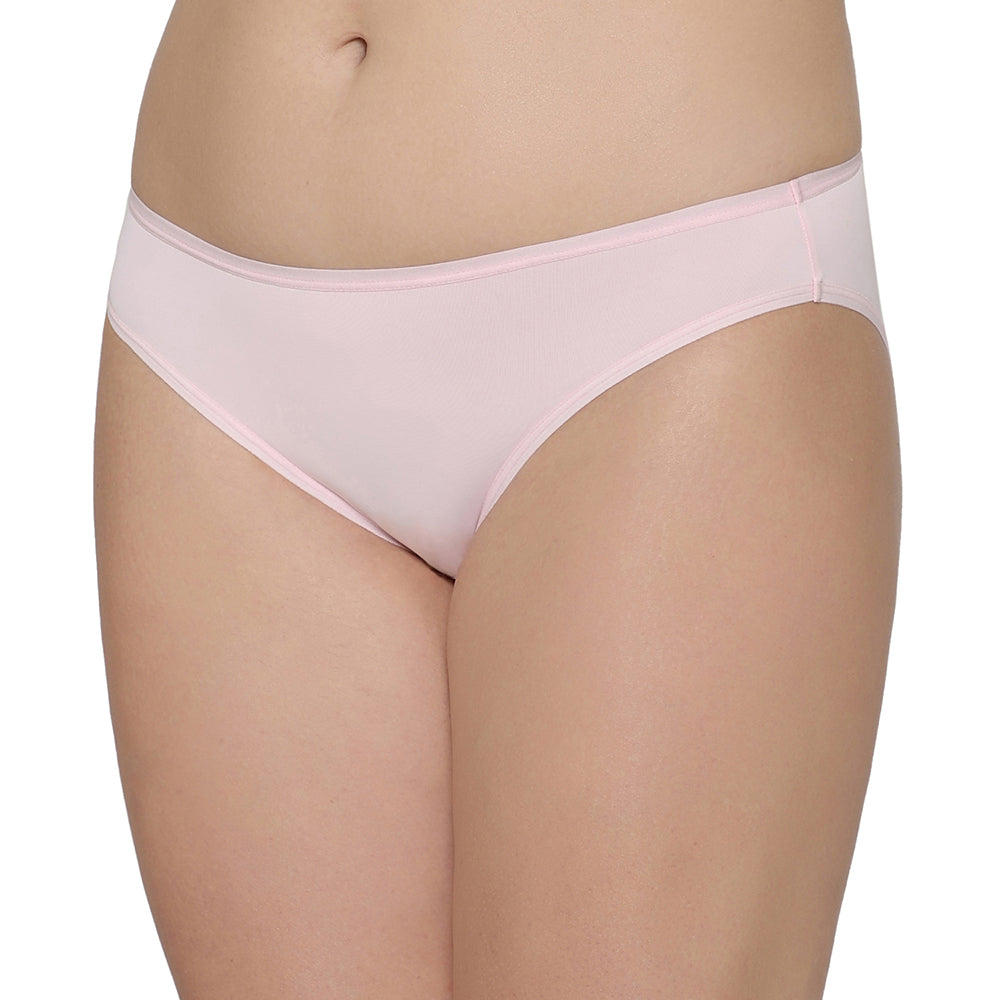 Quick Dry Low Waist Medium Coverage Everyday Wear Pack of 3 Bikini Panty