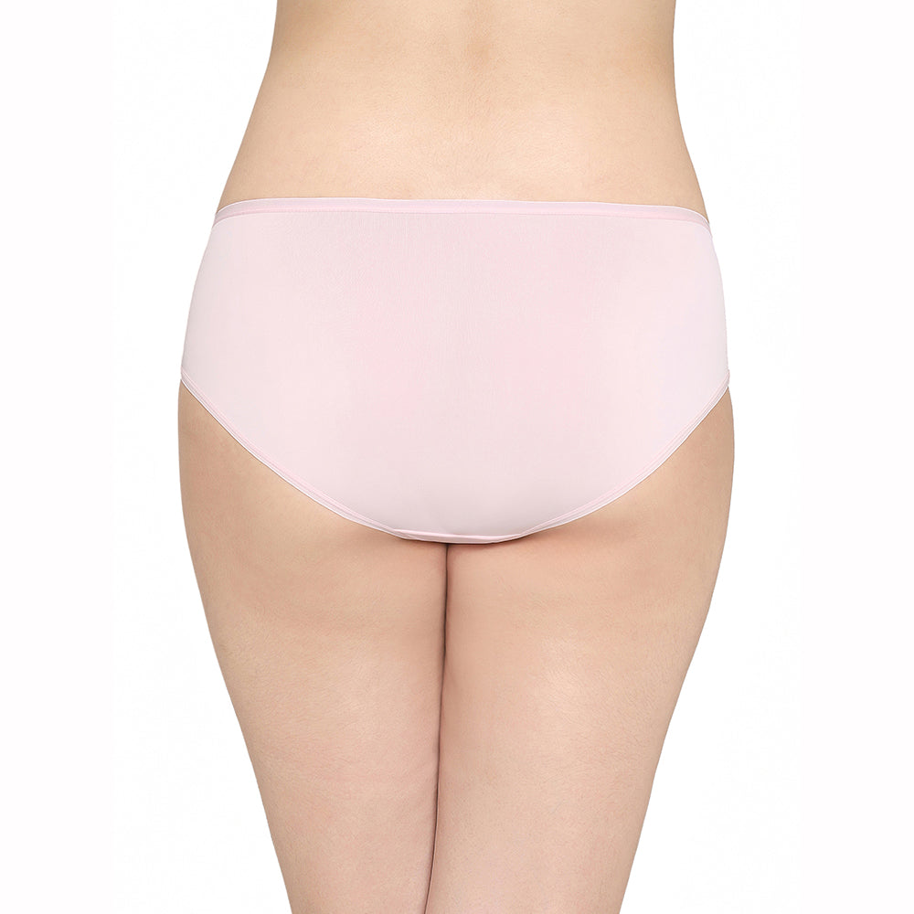 Quick Dry Mid Waist Medium Coverage Everyday Wear Pack of 3 Hipster Panty