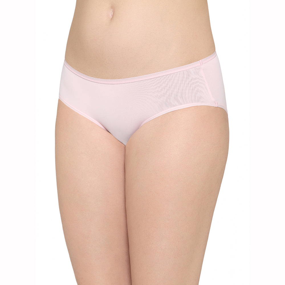 Quick Dry Mid Waist Medium Coverage Everyday Wear Pack of 3 Hipster Panty