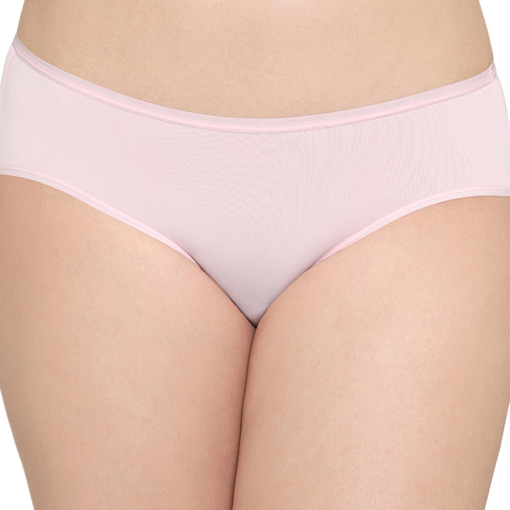 Quick Dry Mid Waist Medium Coverage Everyday Wear Pack of 3 Hipster Panty