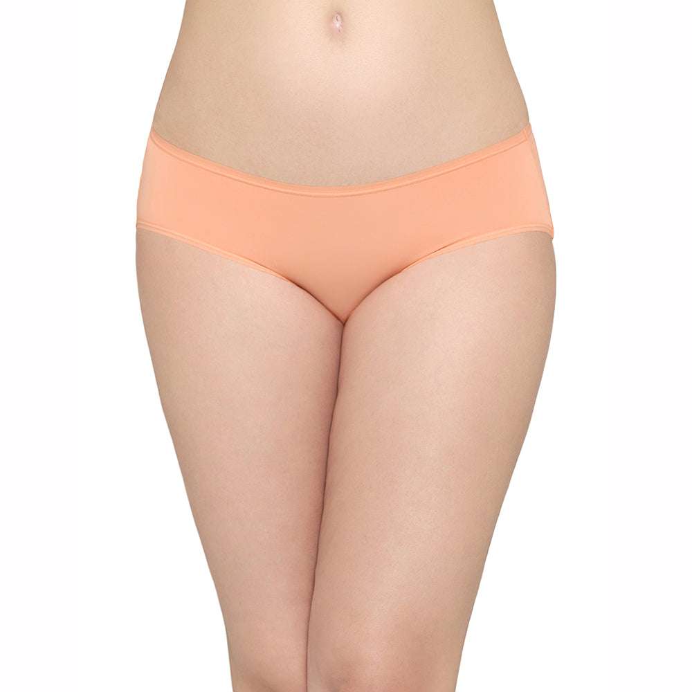 Quick Dry Mid Waist Medium Coverage Everyday Wear Pack of 3 Hipster Panty