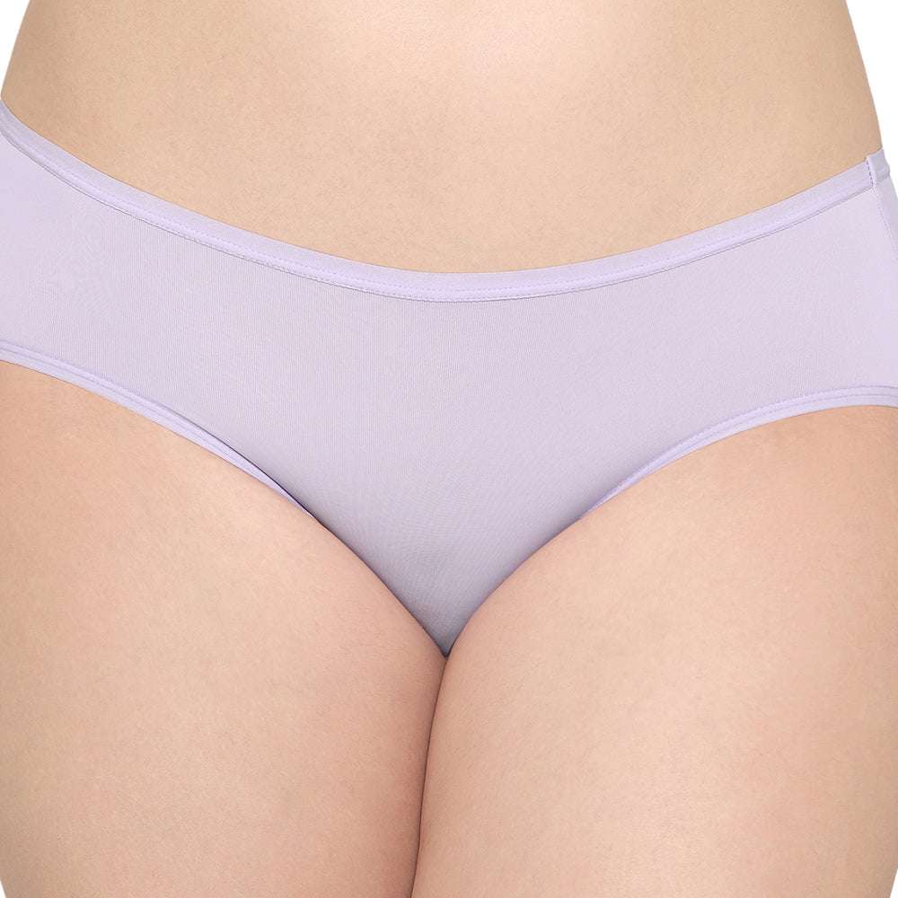 Quick Dry Mid Waist Medium Coverage Everyday Wear Pack of 3 Hipster Panty