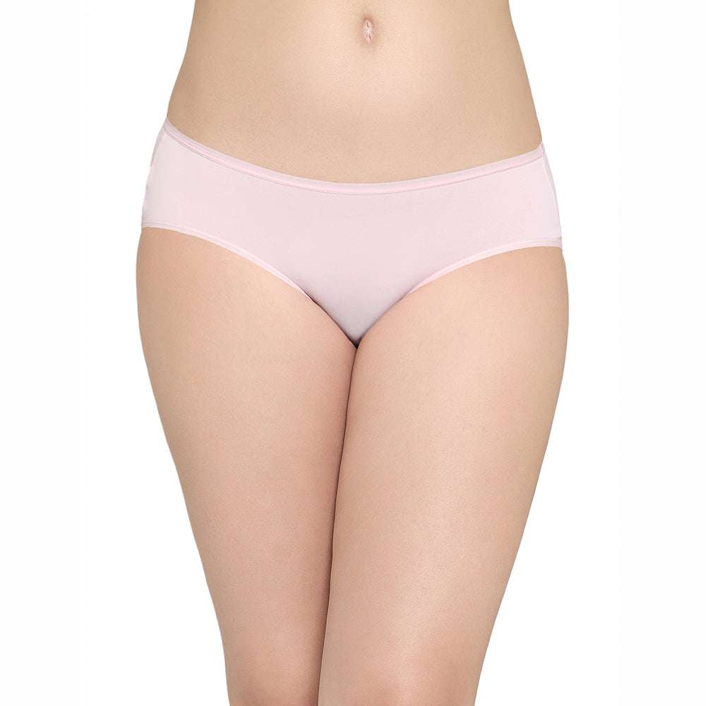 Quick Dry Mid Waist Medium Coverage Everyday Wear Pack of 3 Hipster Panty