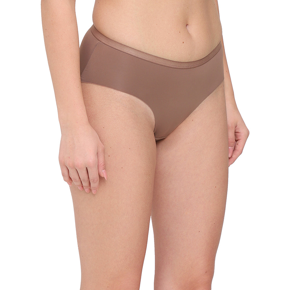 BASICS Zoe Mid-waist Medium Coverage Everyday wear Hipster Panty - Brown