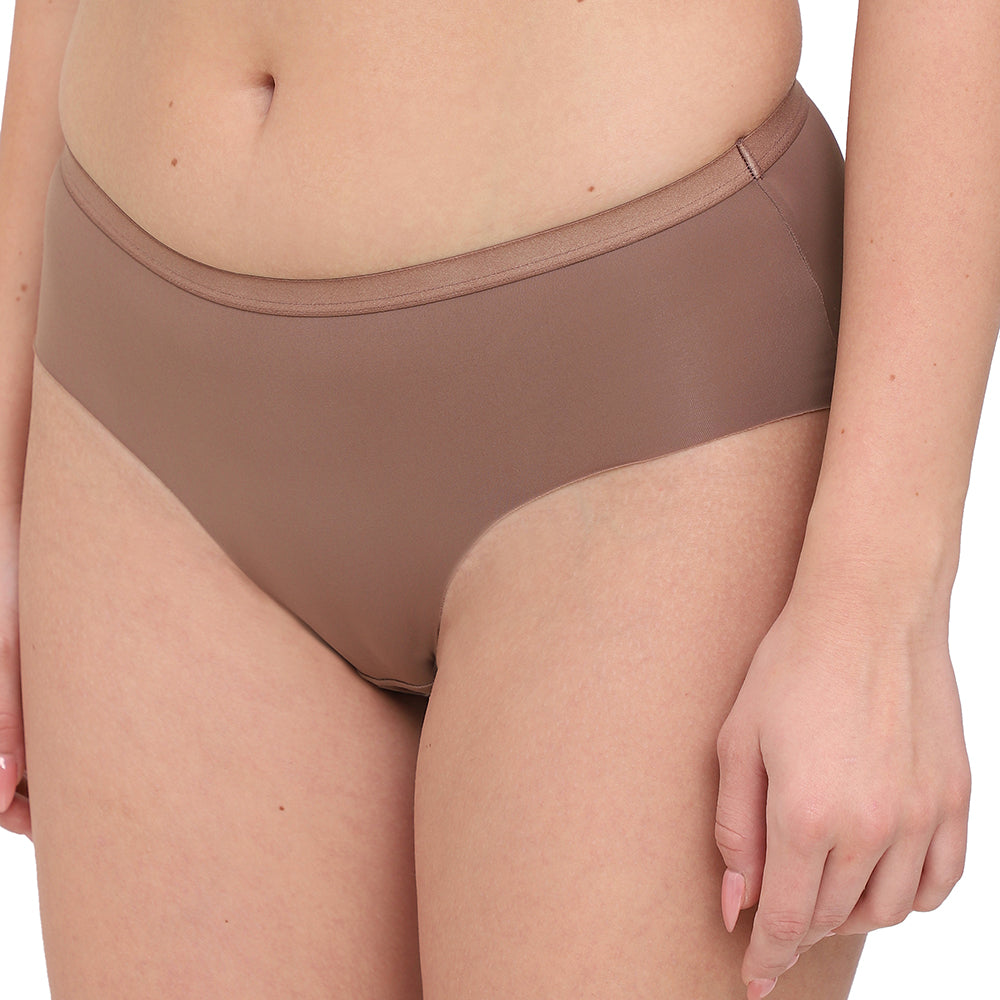 BASICS Zoe Mid-waist Medium Coverage Everyday wear Hipster Panty - Brown