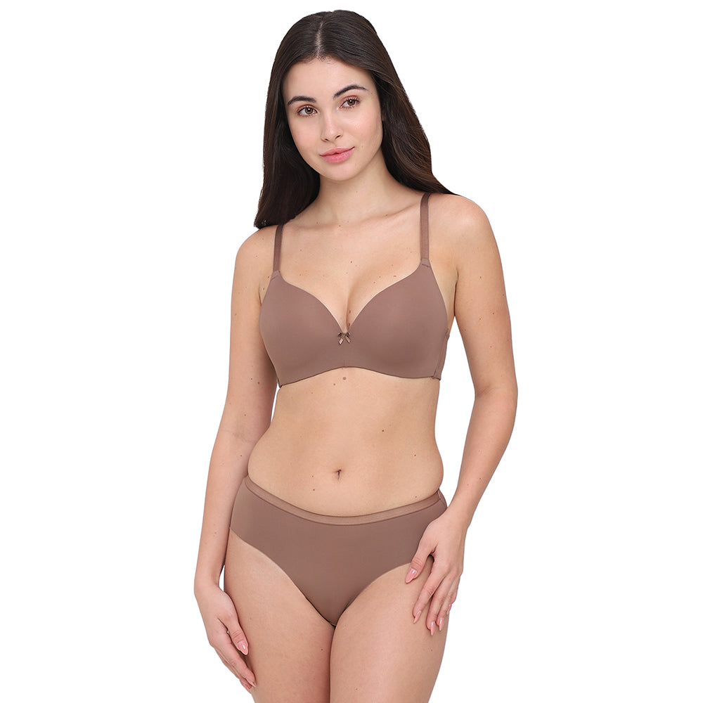 BASICS Zoe Mid-waist Medium Coverage Everyday wear Hipster Panty - Brown