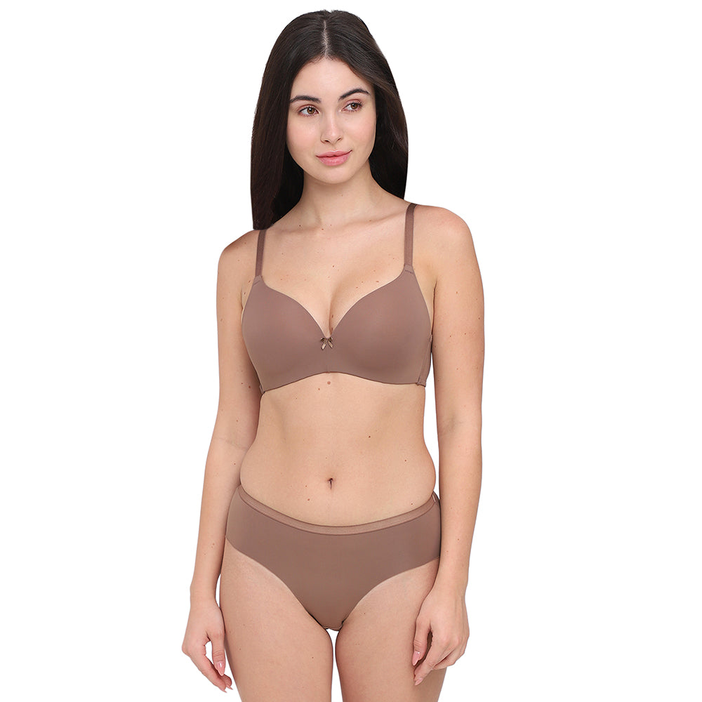 BASICS Zoe Mid-waist Medium Coverage Everyday wear Hipster Panty - Brown