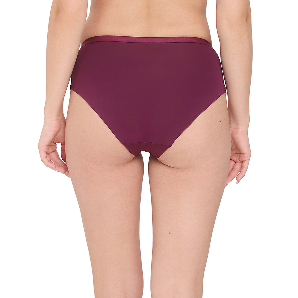 BASICS Zoe Mid-waist Medium Coverage Everyday wear Hipster Panty - Wine