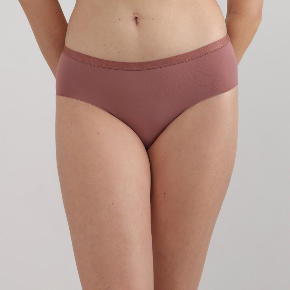 BASICS Zoe Mid-waist Medium Coverage Everyday wear Hipster Panty-Pink