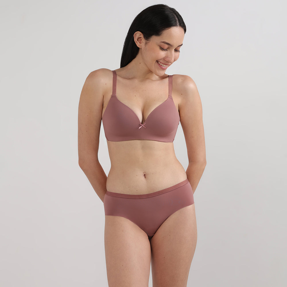 BASICS Zoe Mid-waist Medium Coverage Everyday wear Hipster Panty-Pink