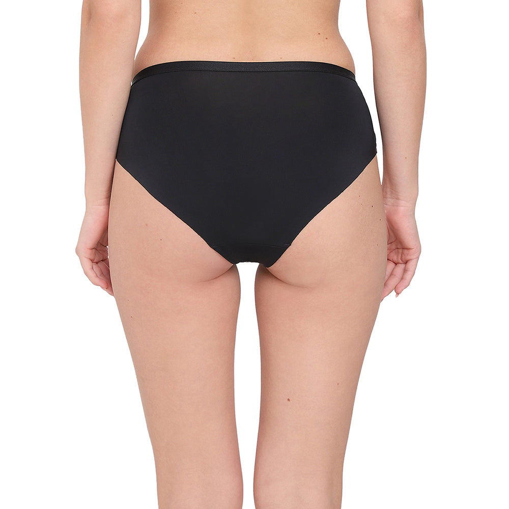 BASICS Bliss Mid-waist Medium Coverage Everyday wear Hipster Panty - Black