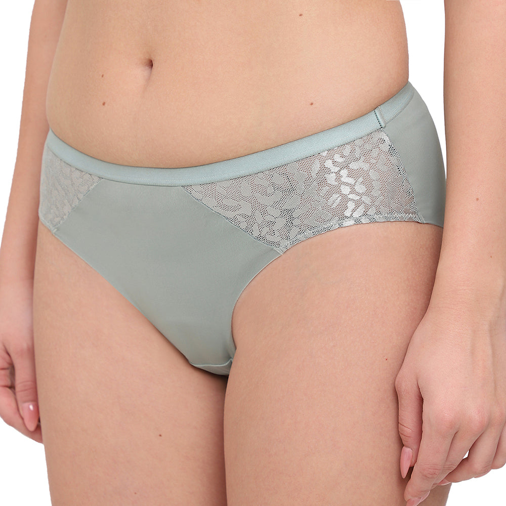 BASICS Bliss Mid-waist Medium Coverage Everyday wear Hipster Panty - Green