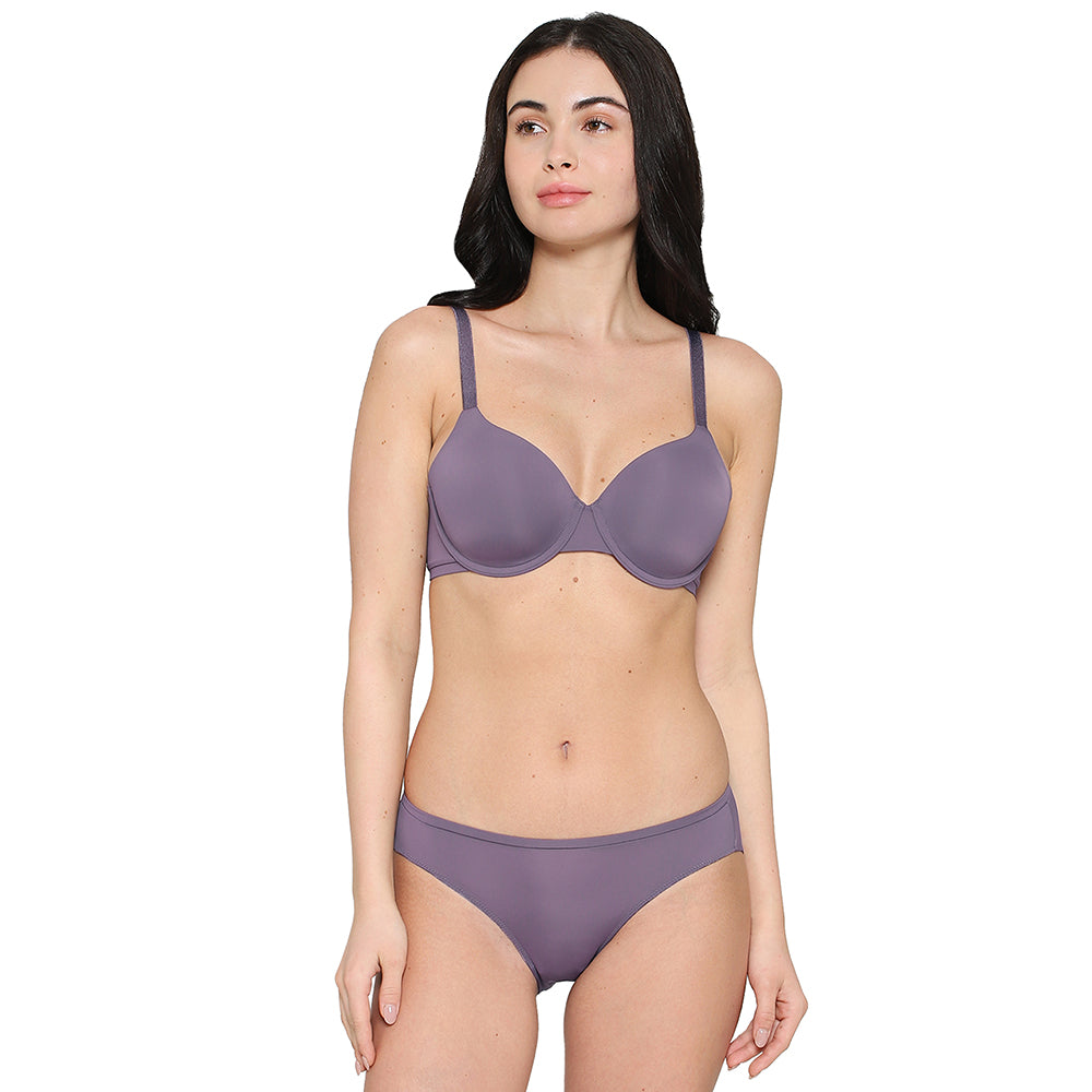 Everyday Elegance Low Waist Medium Coverage Everyday Wear Bikini Panty-Purple