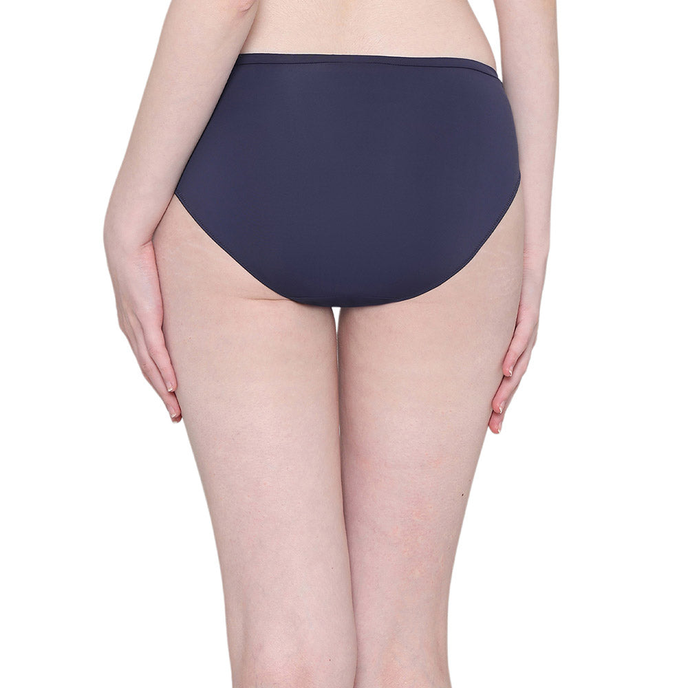 Everyday Elegance Low Waist Medium Coverage Everyday Wear Bikini Panty - Dark Blue
