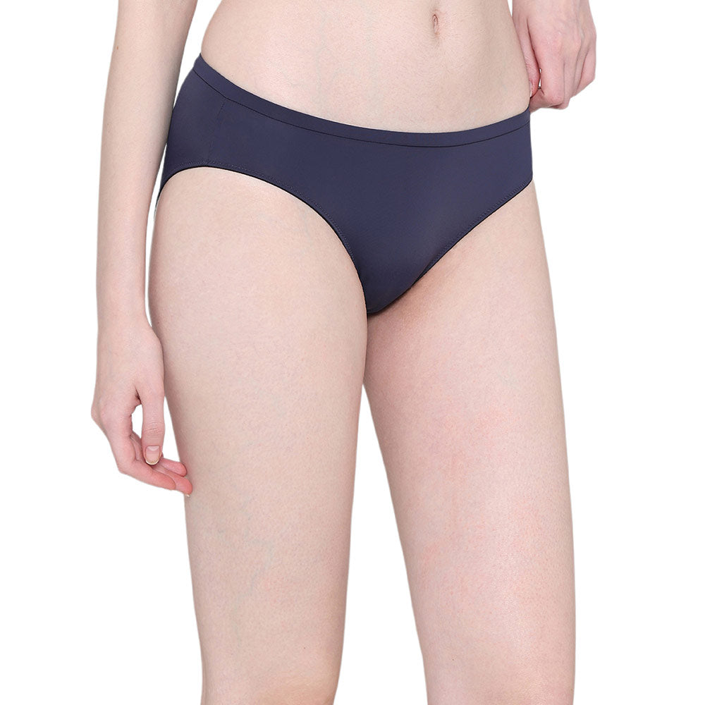 Everyday Elegance Low Waist Medium Coverage Everyday Wear Bikini Panty - Dark Blue