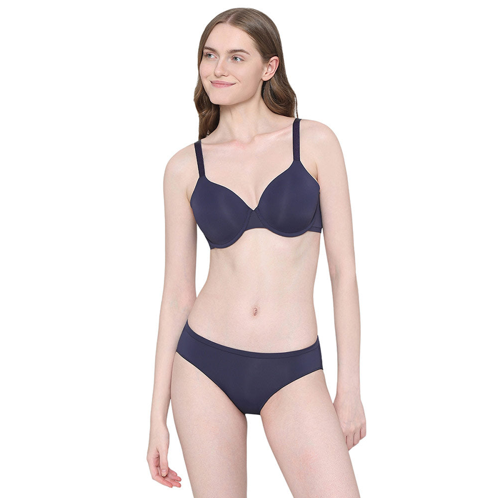 Everyday Elegance Low Waist Medium Coverage Everyday Wear Bikini Panty - Dark Blue