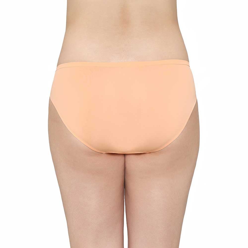 Everyday Elegance Low Waist Medium Coverage Everyday Wear Bikini Panty - Peach