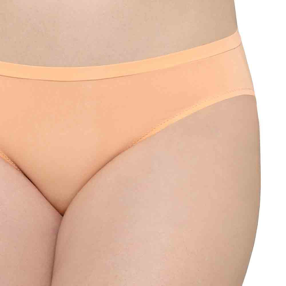 Everyday Elegance Low Waist Medium Coverage Everyday Wear Bikini Panty - Peach