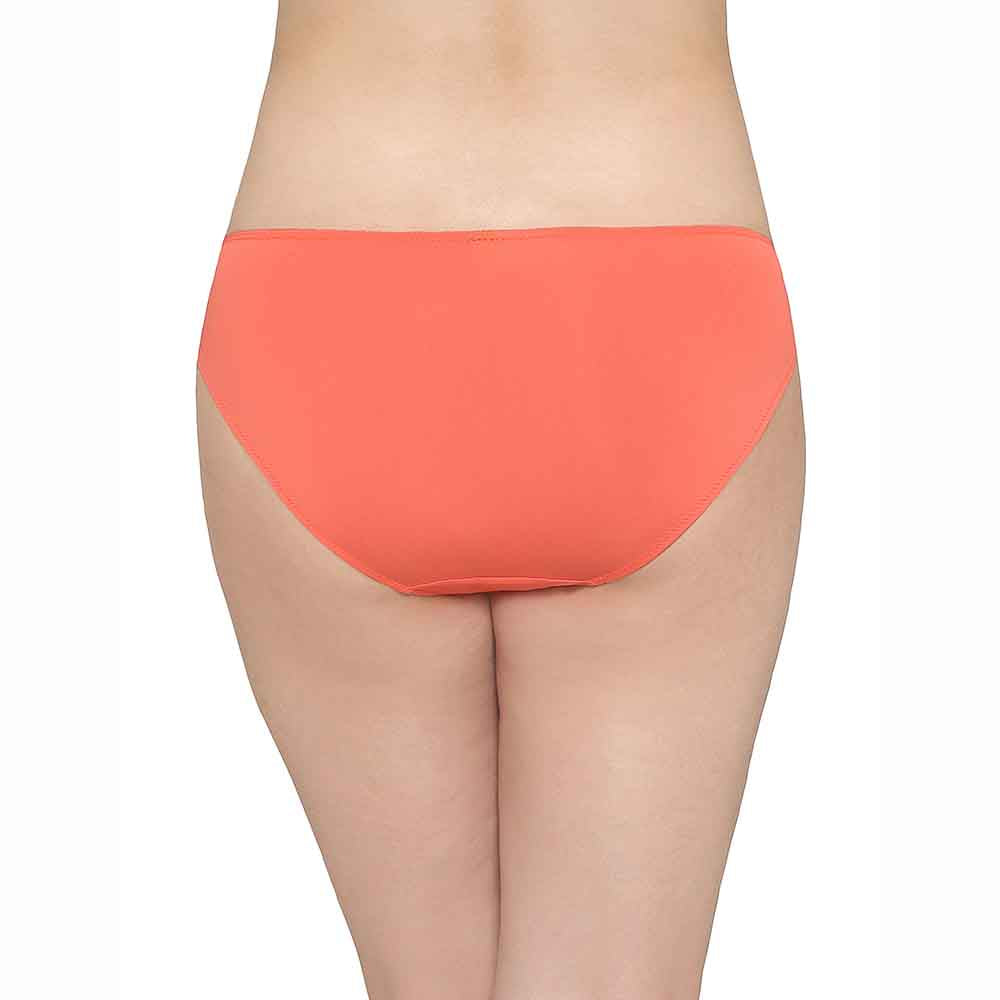 Balcony & Beyond Low Waist Medium Coverage Everyday Wear Bikini Panty - Orange