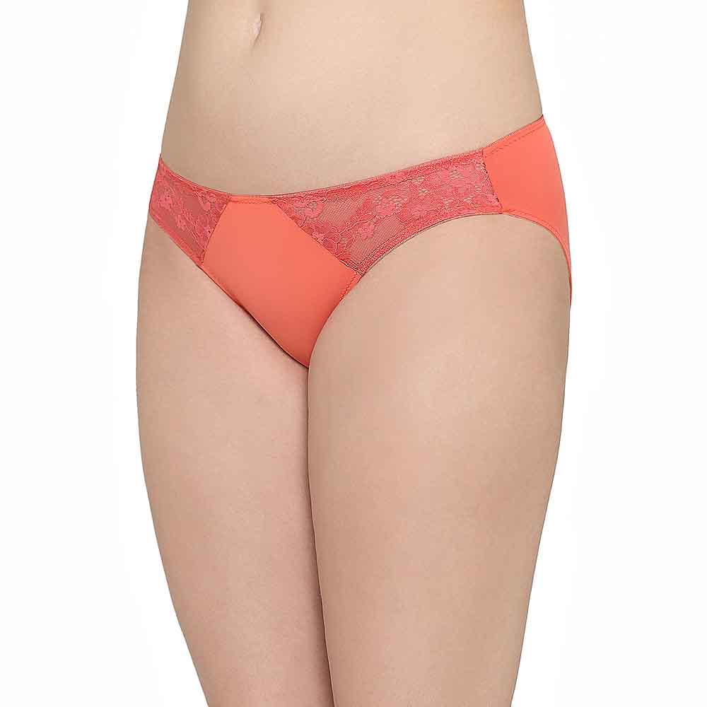 Balcony & Beyond Low Waist Medium Coverage Everyday Wear Bikini Panty - Orange