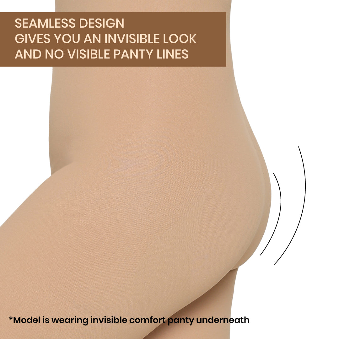 Invisible Comfort Mid-Waist Full Coverage Seamless Everyday wear Hipster Panty - Grey