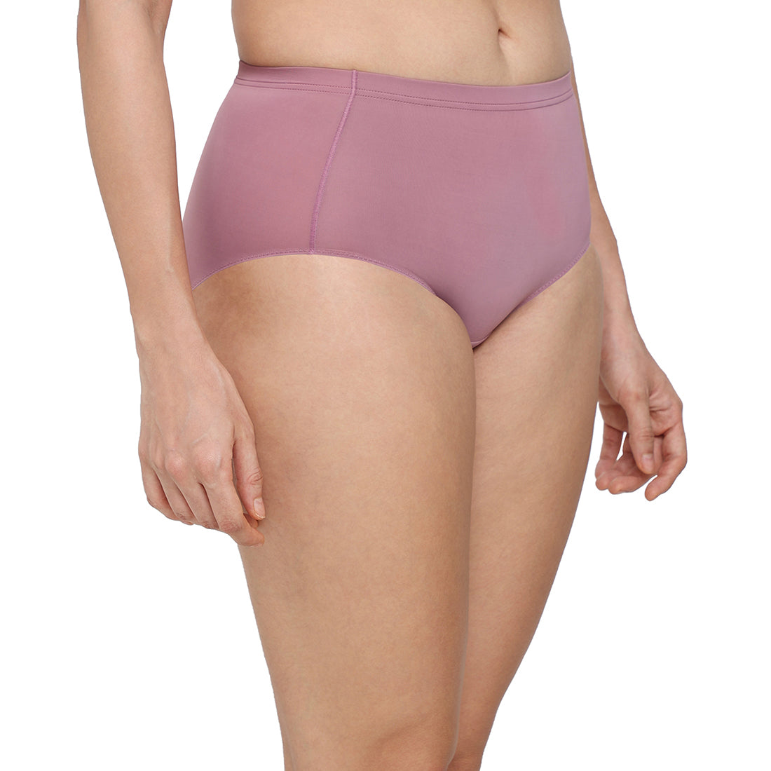 Cool Comfort High-waist Full Coverage Everyday wear Midi Panty-Pink
