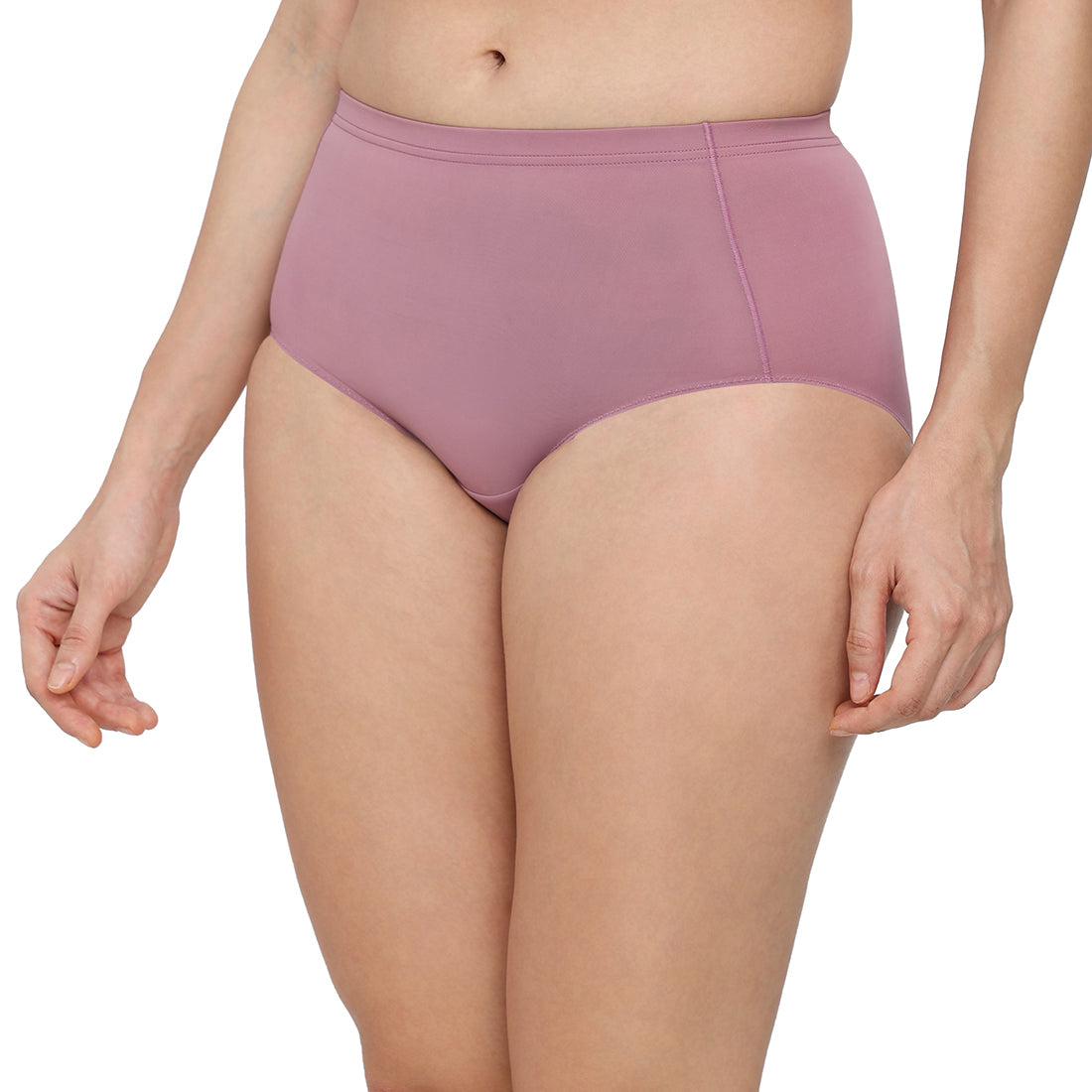 Cool Comfort High-waist Full Coverage Everyday wear Midi Panty-Pink