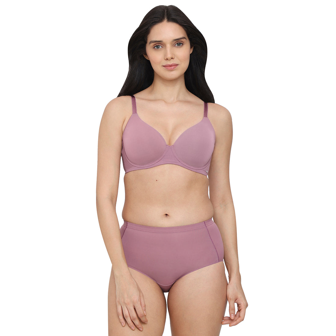 Cool Comfort High-waist Full Coverage Everyday wear Midi Panty-Pink