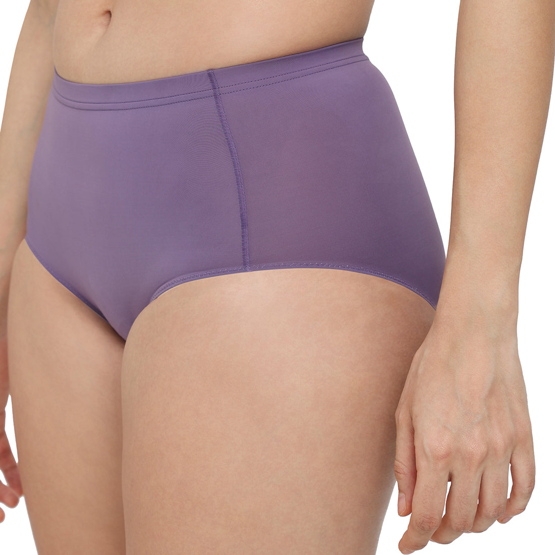 Cool Comfort High-waist Full Coverage Everyday wear Midi Panty-Purple